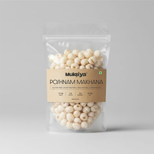 Poshnam Premium Plain Makhana 100g | Natural Foxnut & Lotus Puff